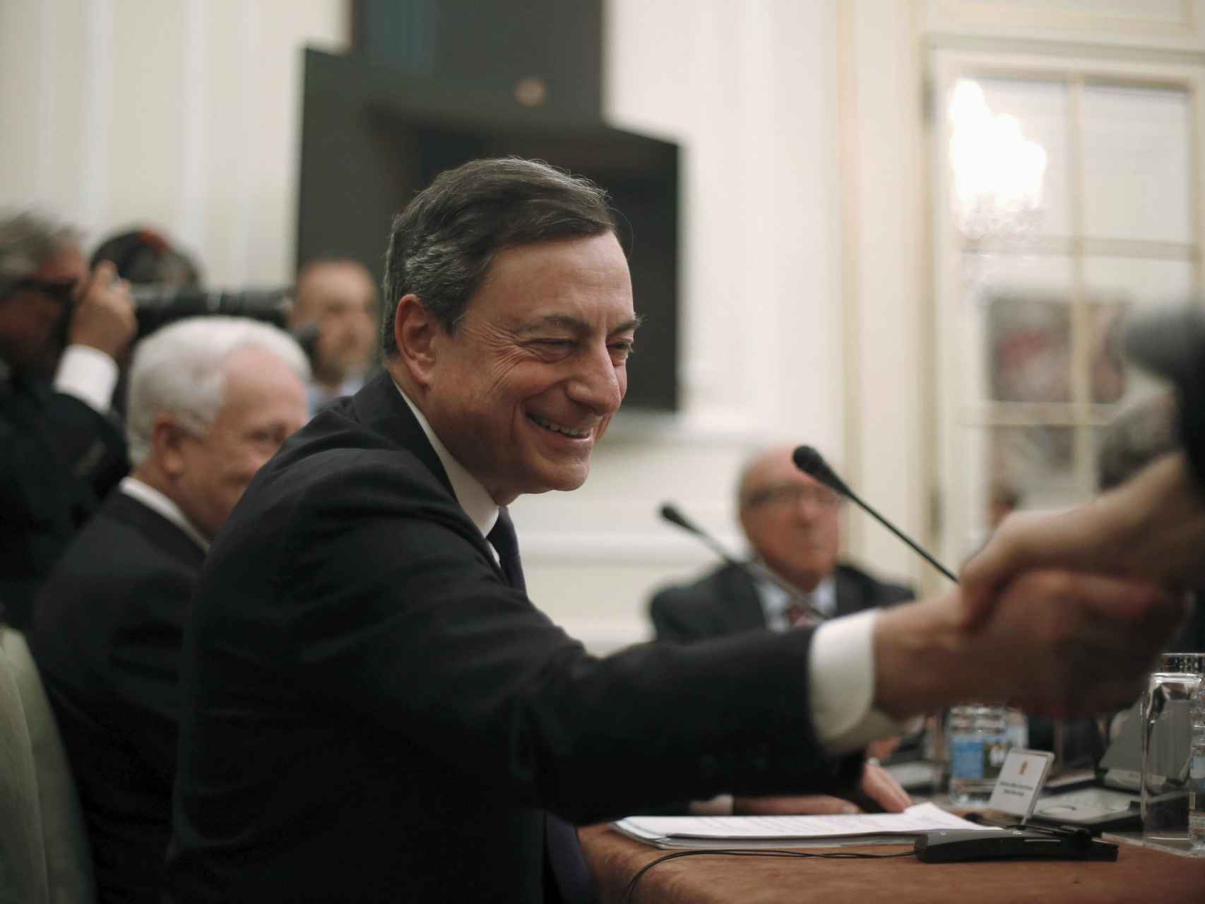 Mario Draghi, durante su visita a Portugal.