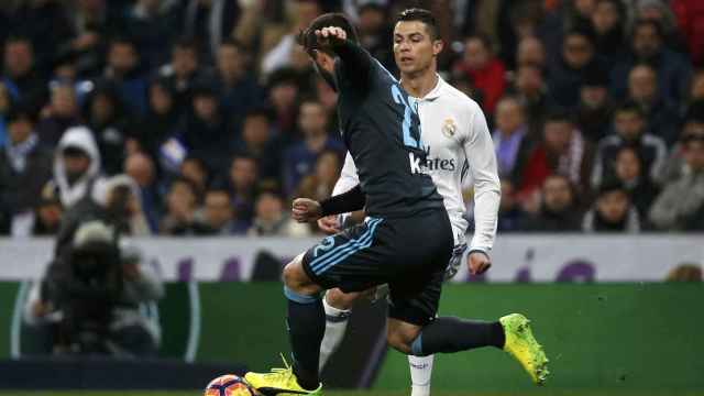 Cristiano Ronaldo durante el partido entre Real Madrid y Real Sociedad.