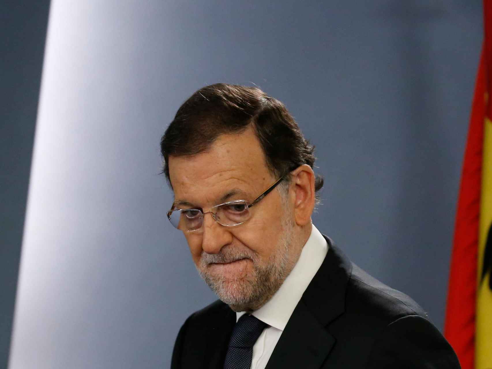 Rajoy, durante su comparecencia en La Moncloa.