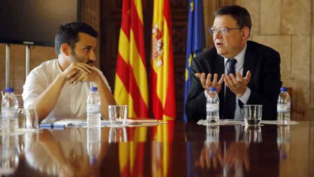 El conseller de Educación, Vicent Marzà, con el presidente valenciano, Ximo Puig.