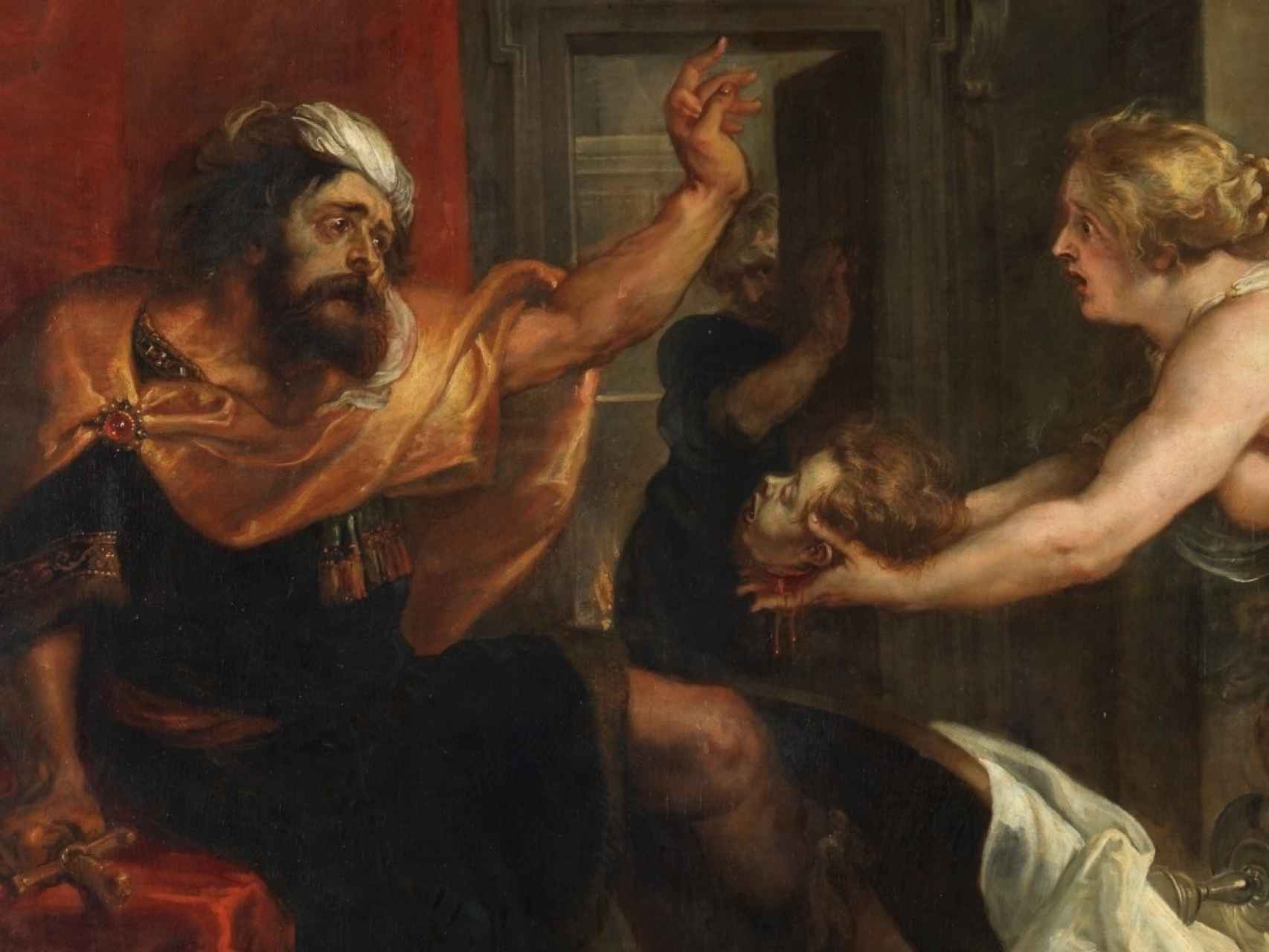 Fragmento de la pintura de Rubens El banquete de Tereo, en el Museo del Prado.
