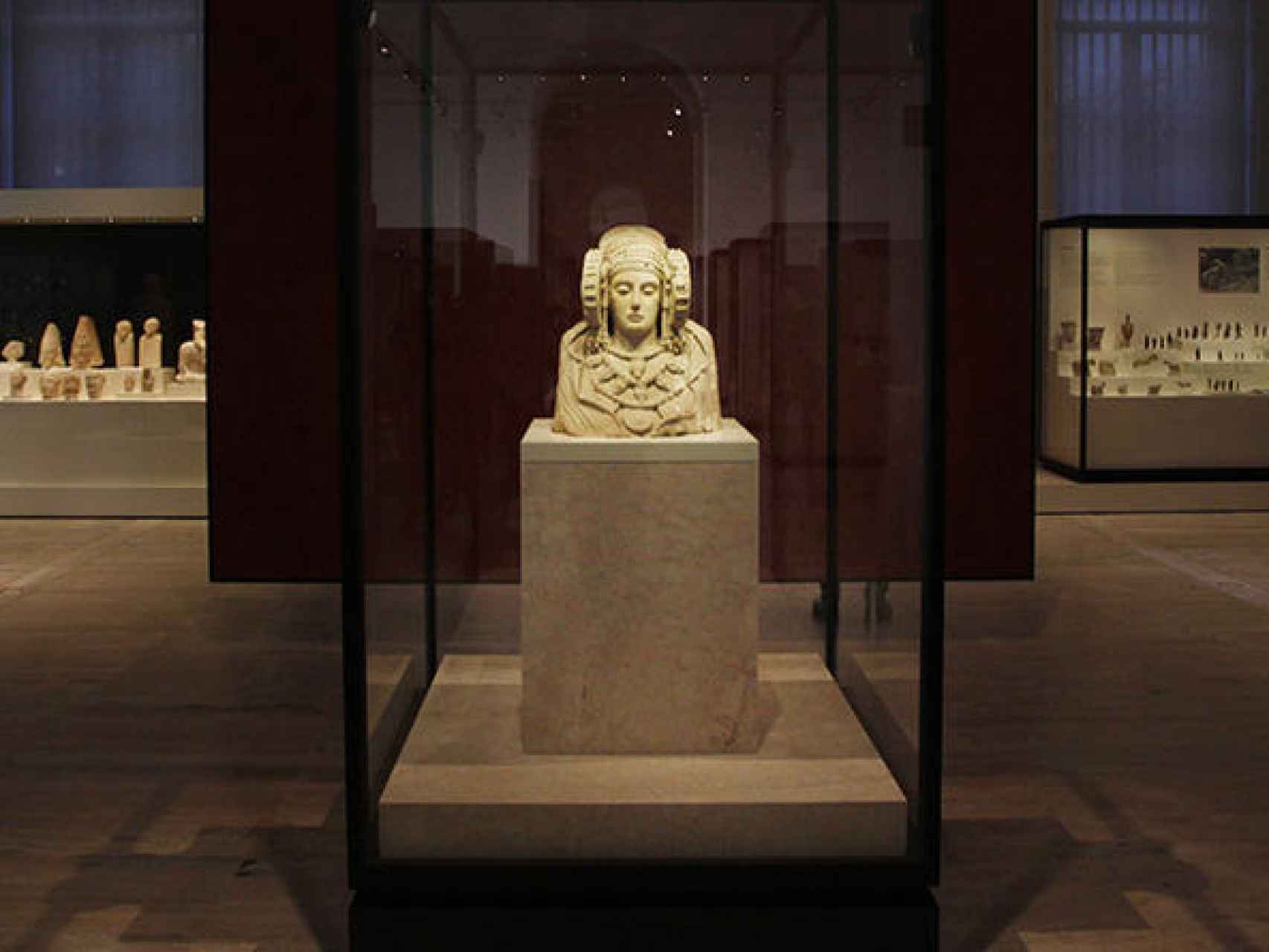 La dama de Elche en el Museo Arqueológico Nacional.