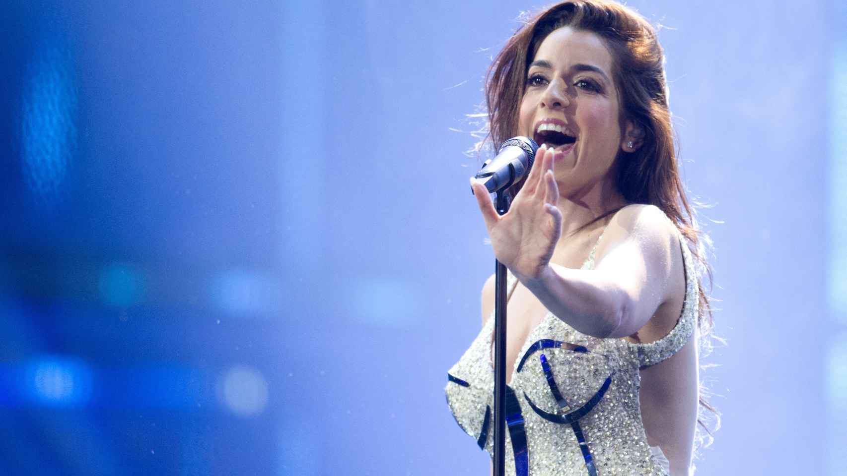 Ruth Lorenzo en los ensayos de Eurovisión.