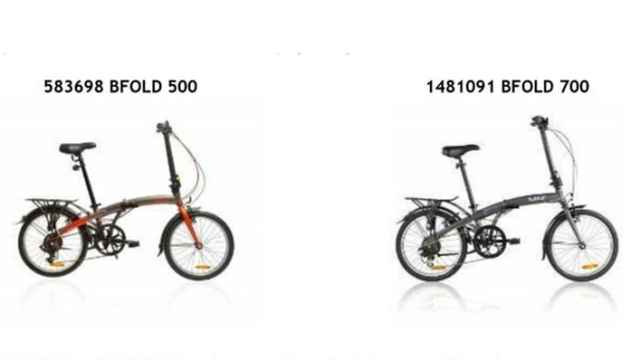 Los dos modelos de bicicleta retirados del mercado.