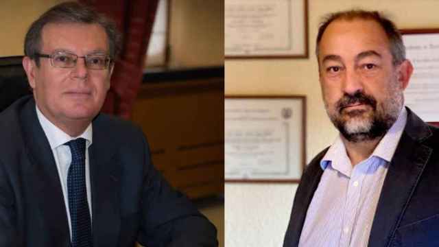 Miguel Ángel Collado (i) y Julián Garde (d), candidatos a rector de la UCLM
