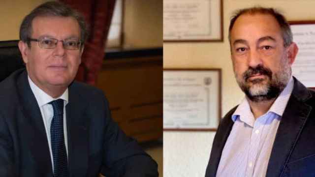 Miguel Ángel Collado (i) y Julián Garde (d), candidatos a rector de la UCLM