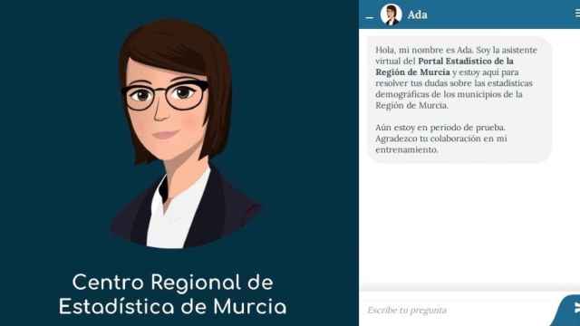 Ada, el 'chatbot' que resuelve dudas estadísticas en Murcia.