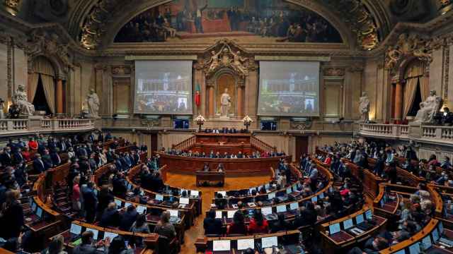 El Parlamento portugués durante la votación de los Presupuestos de 2022.