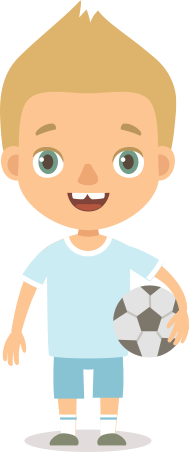 Niño con pelota de fútbol