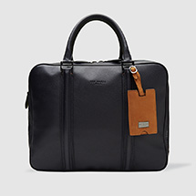 Portadocumentos de piel azul marino