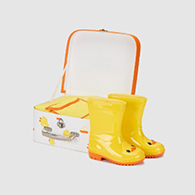 Botas de agua de bebes de OTS amarillas con forma de pato